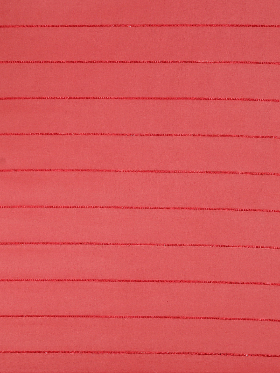 Striped Bollywood Georgette Saree  (Red)